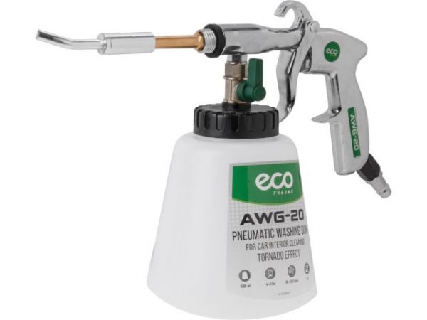 Пистолет моечный пневматический ECO AWG-20 (для химчистки)(ТОРНАДОР; 160 л/мин; бак: 1000 мл; 4-8 бар)