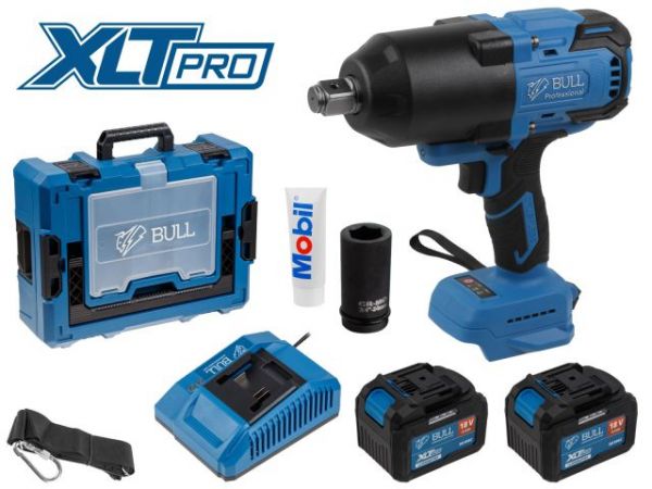 Ударный гайковерт BULL SC 1810 Xcase, XLTpro, БЕСЩЕТ., 18 В, 1500 Н*м, 3/4', 2х6 А*ч, з/у 6 А(Масса: 3,92 кг;)
