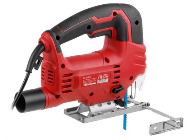 Лобзик электрический WORTEX JS 8008-1 LE в кор. 810 Вт, 1000-2900 ход/мин, пропил до 80 мм. (Быстрозажимной патрон, маятниковый ход, рег. об., подсветка, литая платформа)