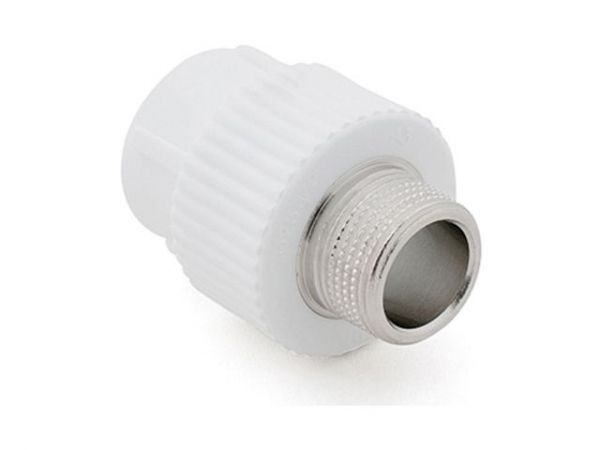 Ниппель ПП комб. нар. 32х 3/4', бел. РТП(Муфта с наружной резьбой)