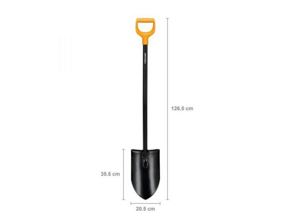 Лопата штыковая с удлиненным лезвием и удлин ручкой FISKARS(черная)