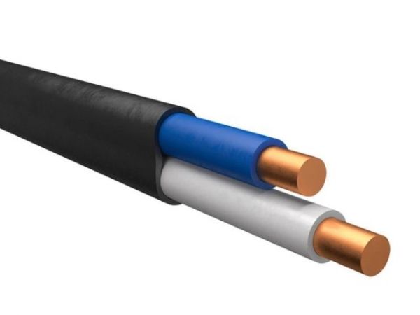 Кабель ВВГ-Пнг(A)-LS 2х1,5 (бухта 200м) Ч БелРосКабель(черный; ГОСТ 16442-80)