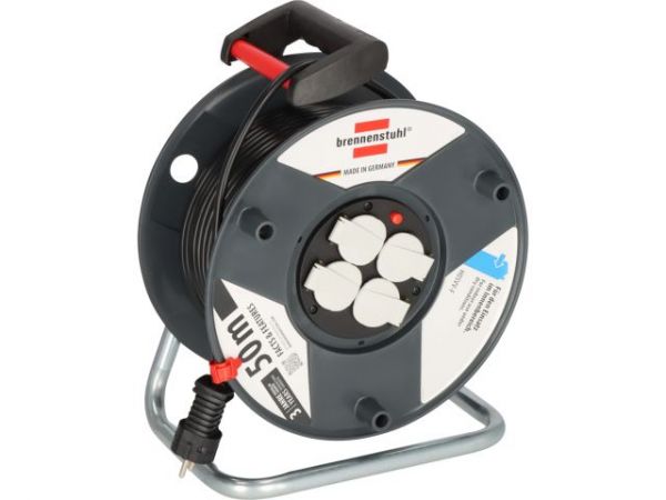 Удлинитель на катушке 50м (4 роз., 3.3кВт, с/з) Brennenstuhl Garant(3,3кВт; 3х1,5мм2; степень защиты: IP20)