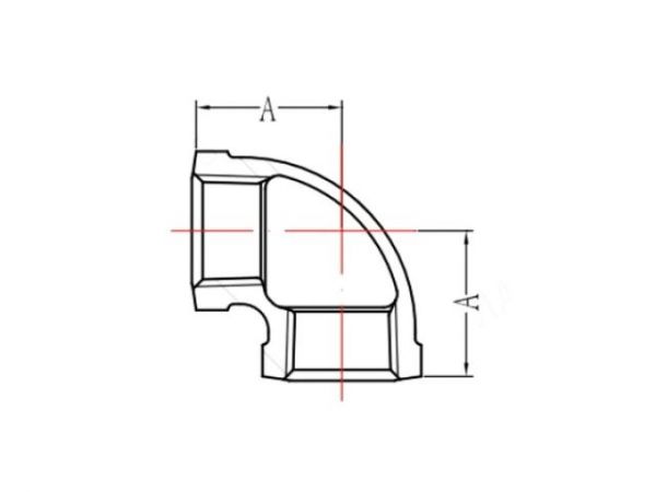 Колено 1 1/2' вн. чугун оцинк., AV Engineering