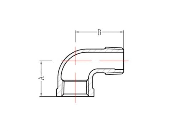 Колено 1/2' вн.-нар. чугун оцинк., (2 шт. инд. упак.),  AV Engineering
