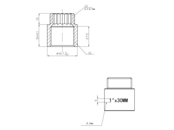 Удлинитель 1' вн.-нар. х 30 мм, AV Engineering (инд. упак.)(Латунь, макс.  16 бар, макс.  110 °С)