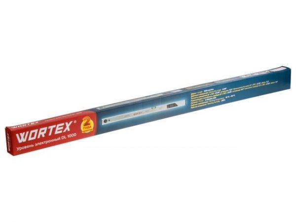 Уровень электронный WORTEX DL 1000 в кор. 4х90, погр.(0;90): 0,05;остальн.: 0,2, 1000 мм