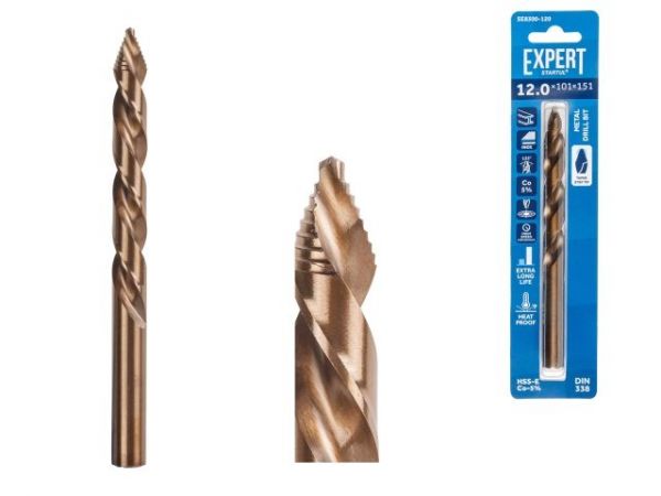 Сверло по металлу ц/х 12.0х101х151 мм HSS-Co EXPERT STARTUL(кобальт 5%)
