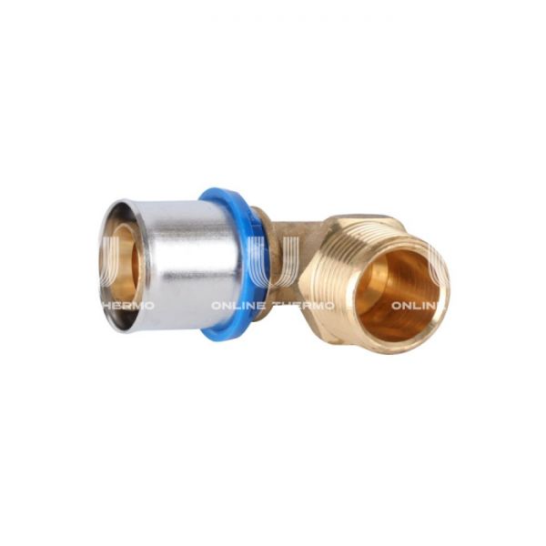 Угольник (угол) 90° с наружной резьбой APE ARL3004300, 26х3/4", пресс-фитинг