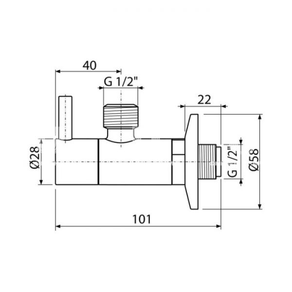 Угловой вентиль с фильтром Alcaplast ARV003B, 1/2" × 1/2", круглый, белый, с розеткой
