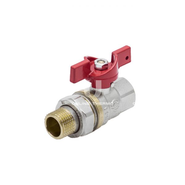 Кран шаровый Aquasfera Euro 1007-01, ВР-НР 1/2", полнопроходной, ручка-бабочка