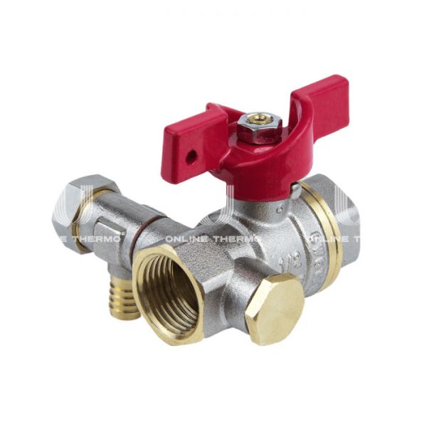 Кран шаровый Aquasfera Euro 1013-01, ВР 1/2", полнопроходной, ручка-бабочка