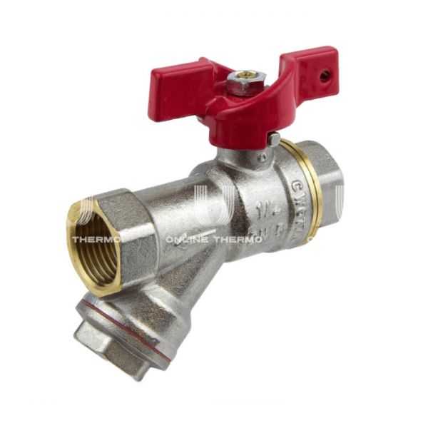 Кран шаровый Aquasfera Euro 1015-01, ВР 1/2", ручка-бабочка