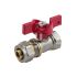 Кран шаровый Aquasfera Euro 1016-01, КО-ВР 1/2", ручка-бабочка