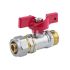 Кран шаровый Aquasfera Euro 1017-02, КО-НР 1/2", ручка-бабочка