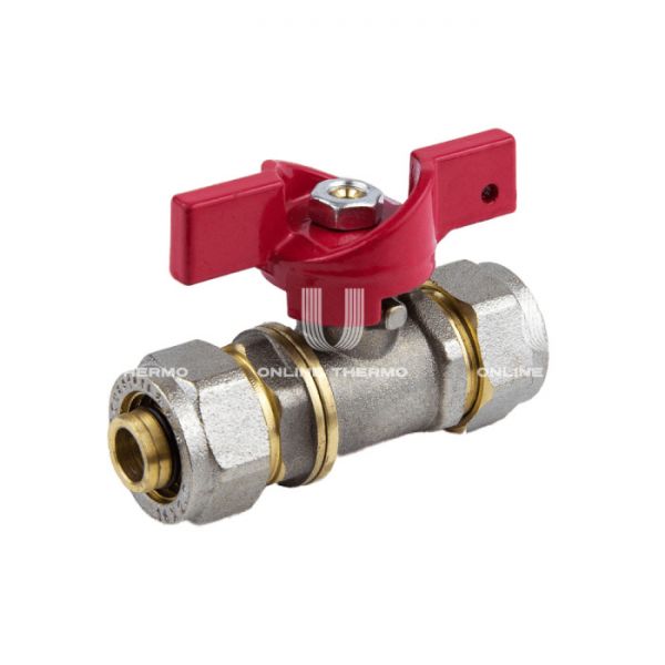 Кран шаровый Aquasfera Euro 1018-03, КО, ручка-бабочка