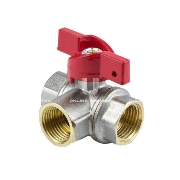 Кран шаровый Aquasfera Euro 1021-01, ВР 1/2", полнопроходной, ручка-бабочка