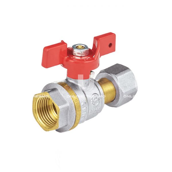 Кран шаровый Aquasfera Euro 1022-01, ВР-НГ 1/2", полнопроходной, ручка-бабочка