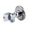 Кран шаровый угловой для сантехнических приборов Aquasfera 1043-02, НР 1/2", с розеткой, ручка-флажок
