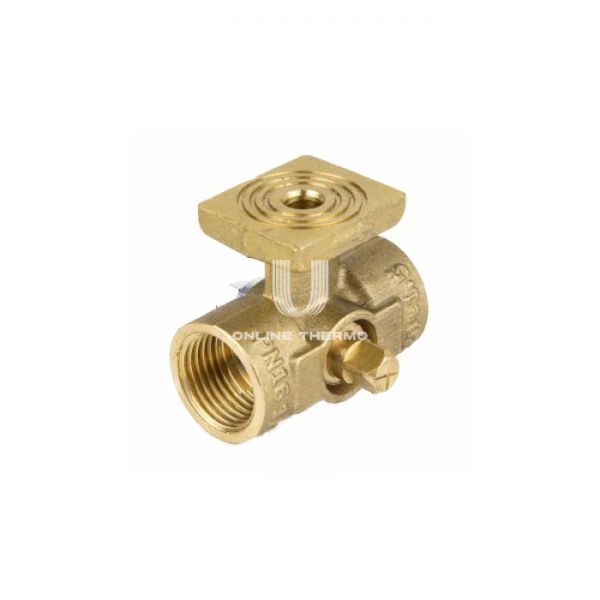 Кран запорный трехходовой Aquasfera 1061-01, ВР 1/2"×М20×1.5, для манометра