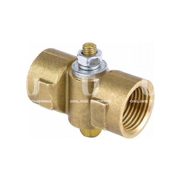 Кран запорный трехходовой Aquasfera 1062-01, ВР 1/2"×М20×1.5, для манометра