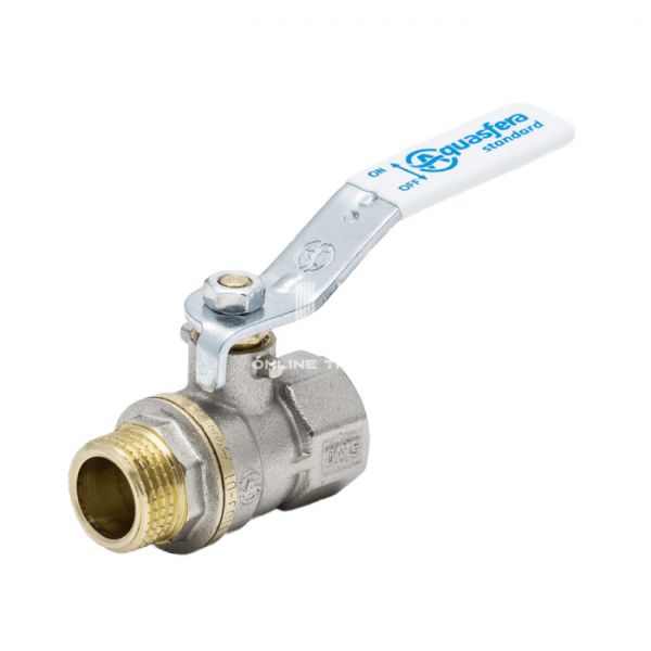 Кран шаровый Aquasfera Standard 1103-01, ВР-НР 1/2", полнопроходной, ручка-рычаг
