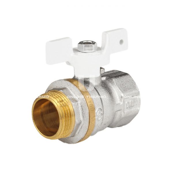 Кран шаровый Aquasfera Standard 1104-02, ВР-НР 3/4", полнопроходной, ручка-бабочка