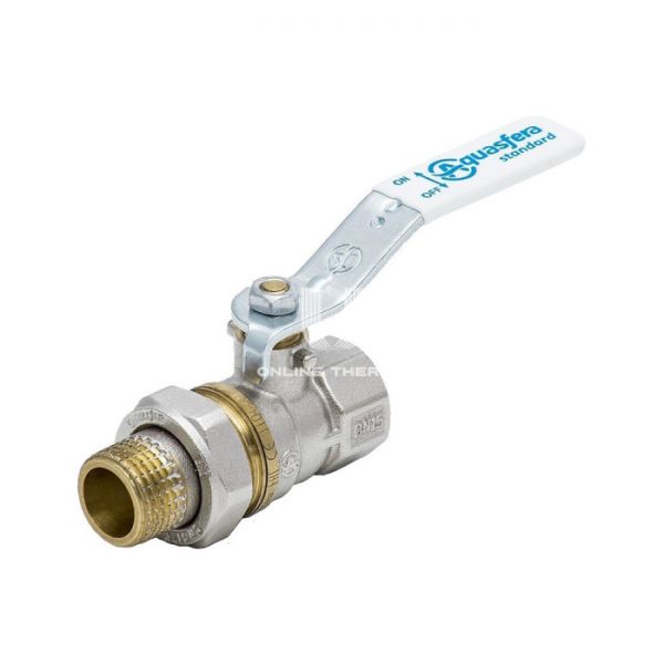 Кран шаровый Aquasfera Standard 1106-01, ВР-НР 1/2", полнопроходной, ручка-рычаг