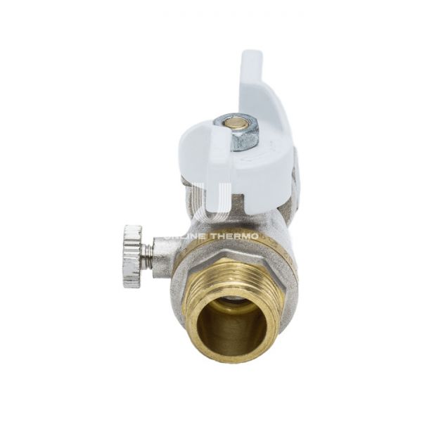 Кран запорный трехходовой Aquasfera Standard 1125-03, НР-НГ 1/2"×М20×1.5, для манометра