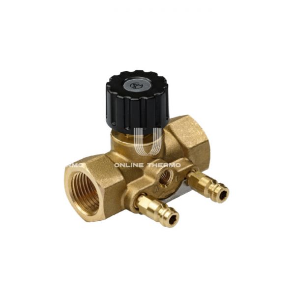 Балансировочный статический клапан-партнер Aquasfera 2012-02 ВР 3/4", с ниппелями