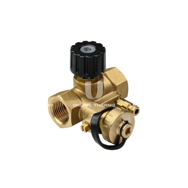 Балансировочный статический клапан (вентиль) Aquasfera 2013-01 ВР 1/2", с ниппелями