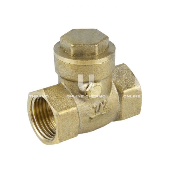 Горизонтальный обратный клапан Aquasfera 3004-02 ВР 3/4", с латунным диском