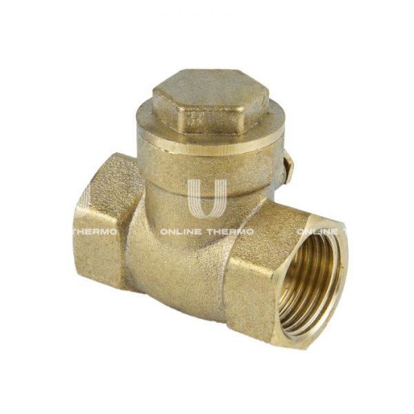 Горизонтальный обратный клапан Aquasfera 3004-04 ВР 1 1/4", с латунным диском