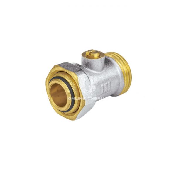 Узел нижнего подключения Aquasfera 5011-01 3/4"EKх3/4"EK НР-ВР, прямой, одинарный раздельный, для двухтрубных систем