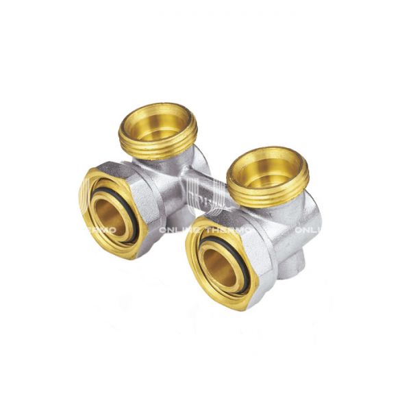 Узел нижнего подключения Aquasfera 5013-01 3/4"EKх3/4"EK НР-ВР, угловой, для двухтрубных систем