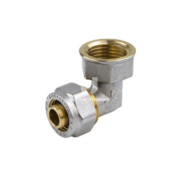 Угольник (угол) 90° с внутренней резьбой Aquasfera 7007-01, 1/2"×16 мм, компрессионный