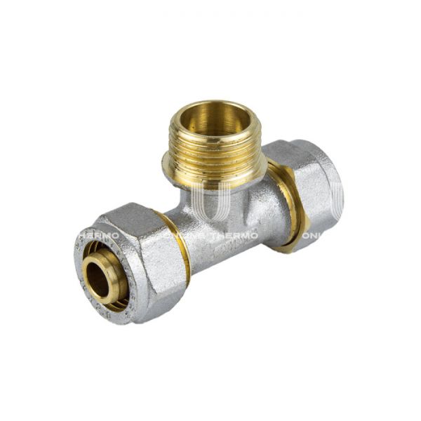 Тройник с наружной резьбой Aquasfera 7014-05, 1"×32 мм, компрессионный