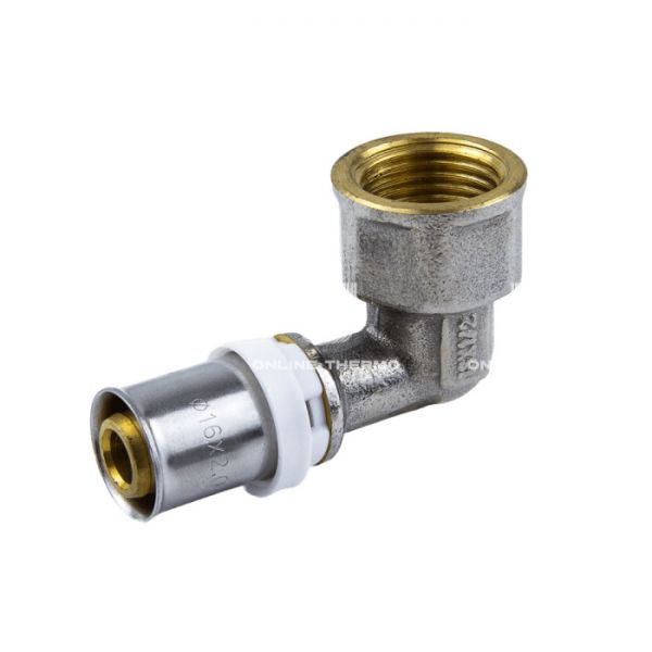 Угольник (угол) 90° с внутренней резьбой Aquasfera 8007-06, 1"×26 мм, пресс-фитинг