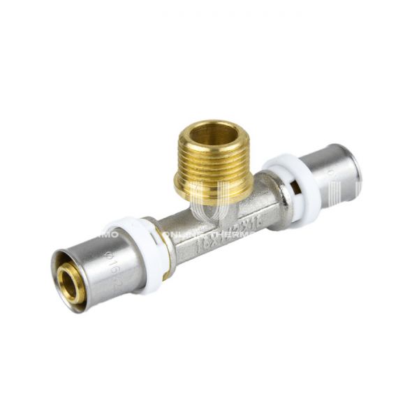 Тройник с наружной резьбой Aquasfera 8012-04, 1/2"×26 мм, пресс-фитинг