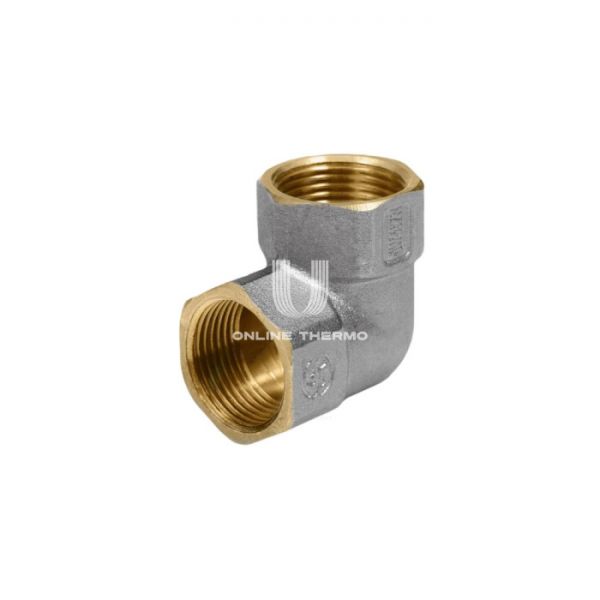 Угольник (угол) равносторонний с внутренней резьбой Aquasfera 9001-02 ВР 3/4", никелированный