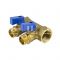 Коллектор Aquasfera с шаровыми кранами 9025-02, ВР-НР 3/4", на 3 контура 1/2", модульный, конусное соединение