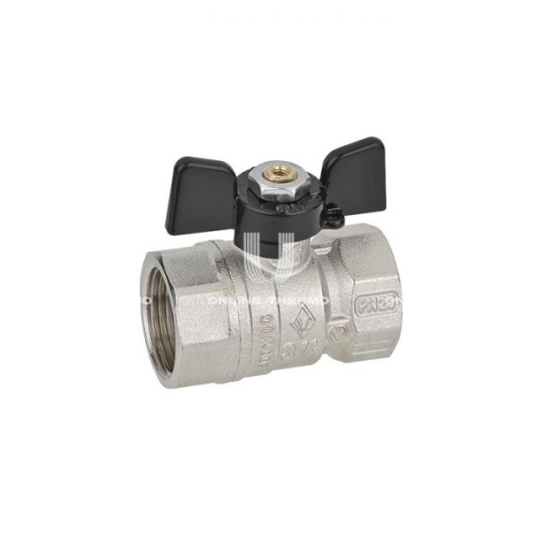 Кран шаровый Bugatti Arizona 06020007 1/2" ВР-ВР, 602, стандартный проход, ручка-бабочка