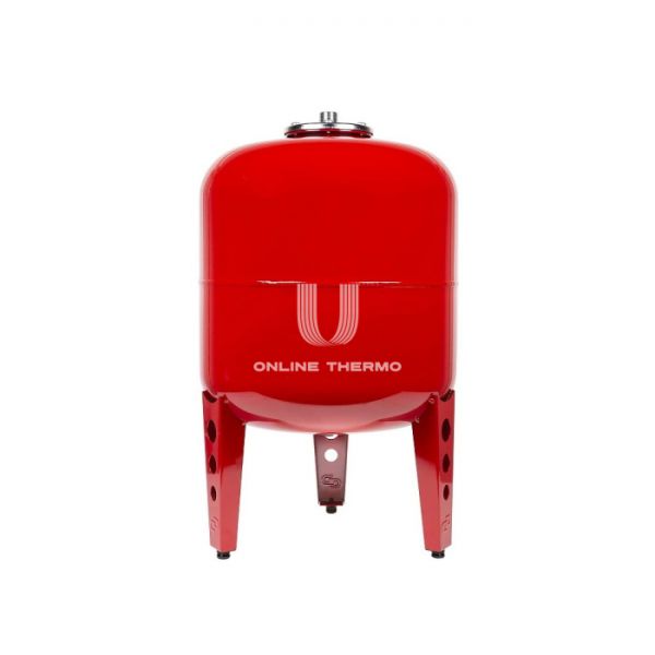 *Расширительный бак для отопления Джилекс В 80, 80 литров, красный, вертикальный на ножках