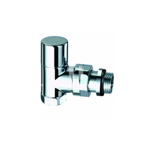 Запорный радиаторный клапан ручной FAR FL 0168 12P, 1/2" ВР-НР, угловой, с антипротечкой, хром