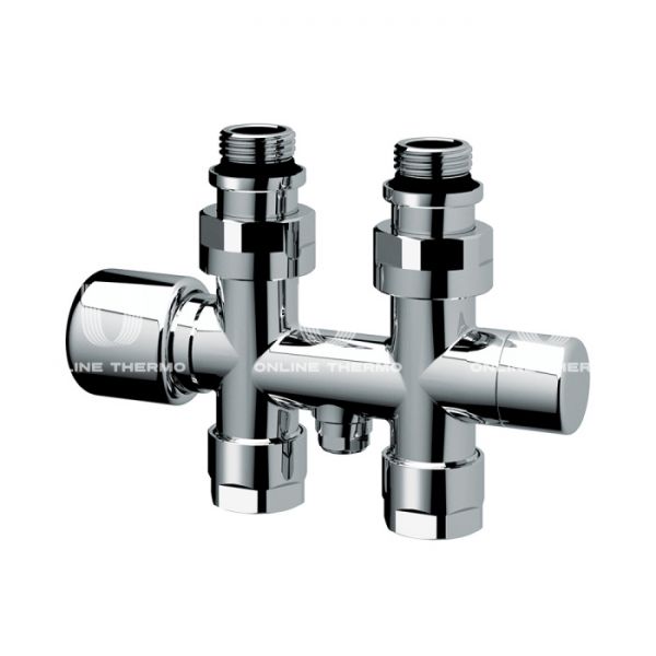 Узел нижнего подключения FAR, FL 0269 C12, 1/2" М24х19 НР-НГ, прямой, термостатический, хром