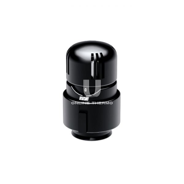 Термостатическая головка (термостат) FAR FL 1823, жидкостная, клипсовое соединение, черная