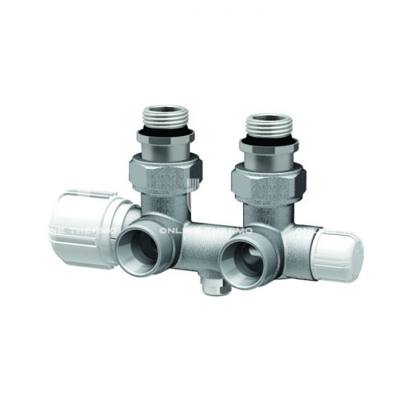 Узел нижнего подключения FAR, FT 1488 C1212, 1/2" М24х19 НР, угловой, термостатический, хромированный