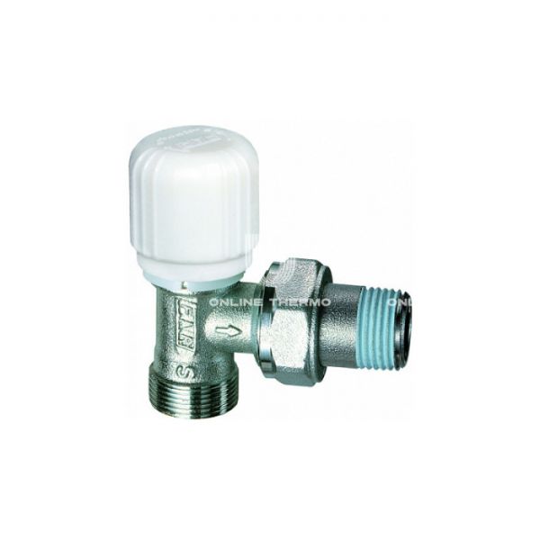 Термостатический клапан (терморегулятор) FAR FT 1610 C12, 1/2" М24х19 НР, угловой, хромированный, без преднастройки