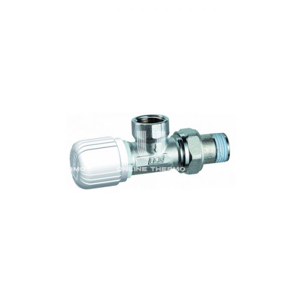 Термостатический клапан (терморегулятор) FAR FT 1625 12, 1/2" ВР-НР, угловой, хром, без преднастройки