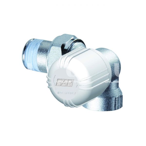 Термостатический клапан (терморегулятор) FAR FT 1626 12, 1/2" ВР-НР, трехосевой правый, хромированный, без преднастройки